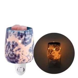 Scentsy Blue Tie Dye Mini Wax Warmer Plug In Night Light New In Box
